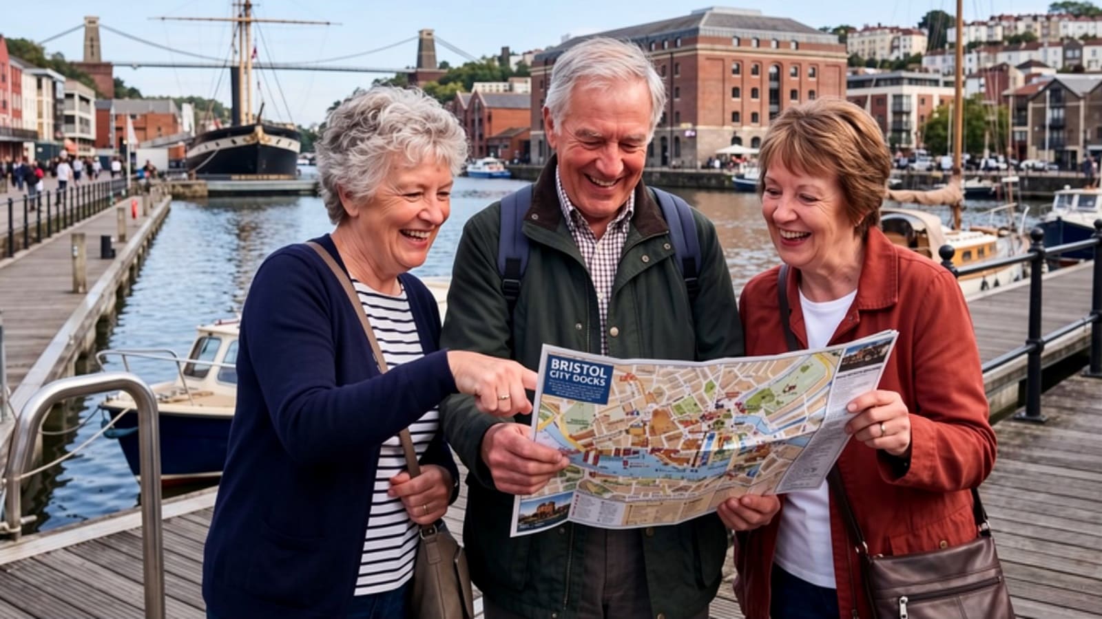 Visitors exploring Bristol