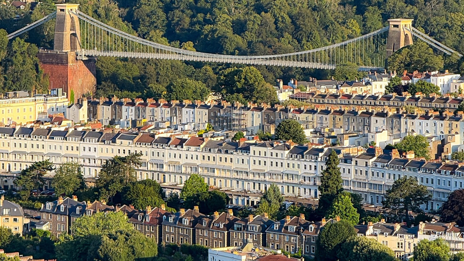 Clifton Village in Bristol with historic buildings and local shops