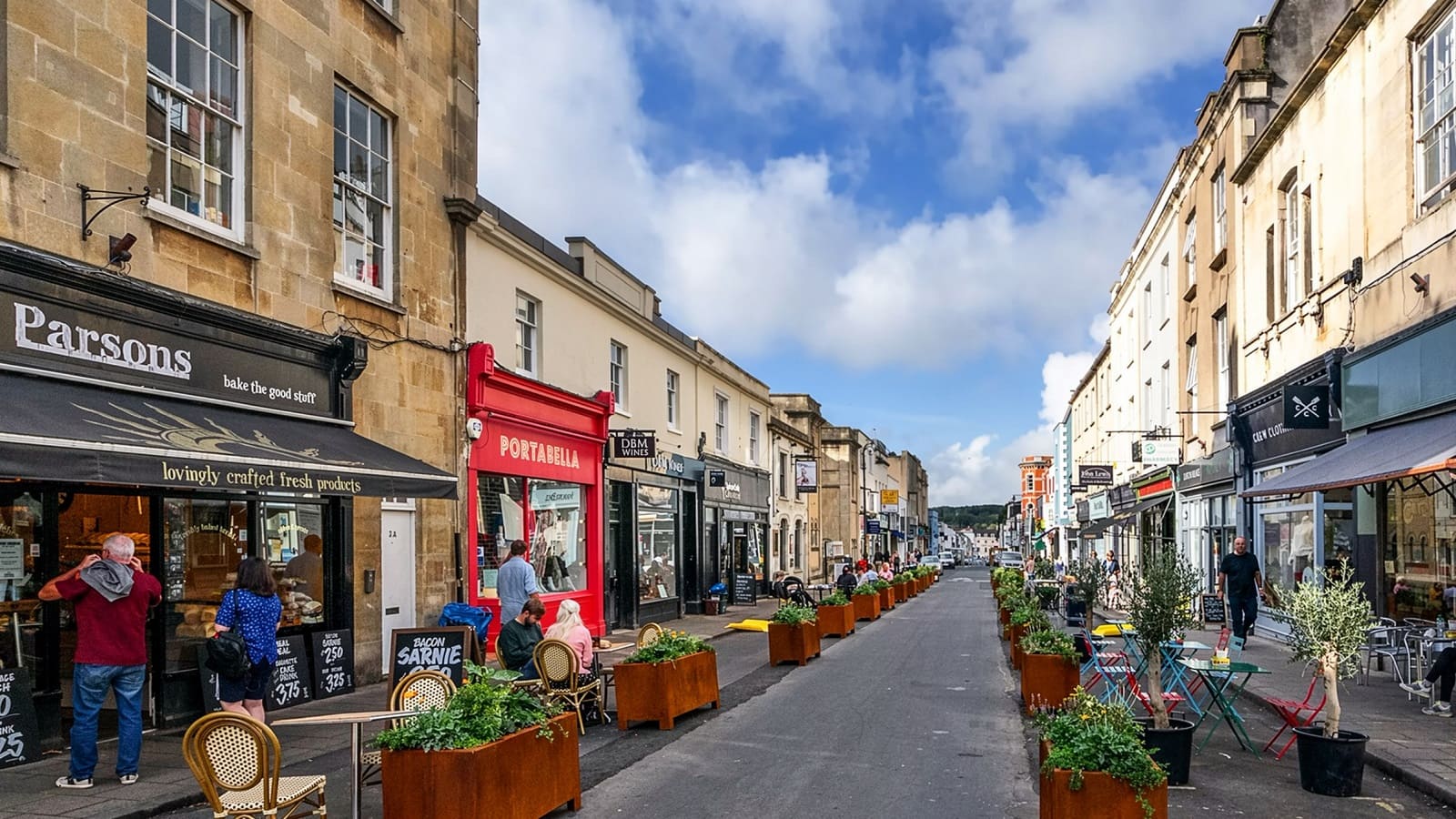 Boutique shops in Clifton Village, Bristol