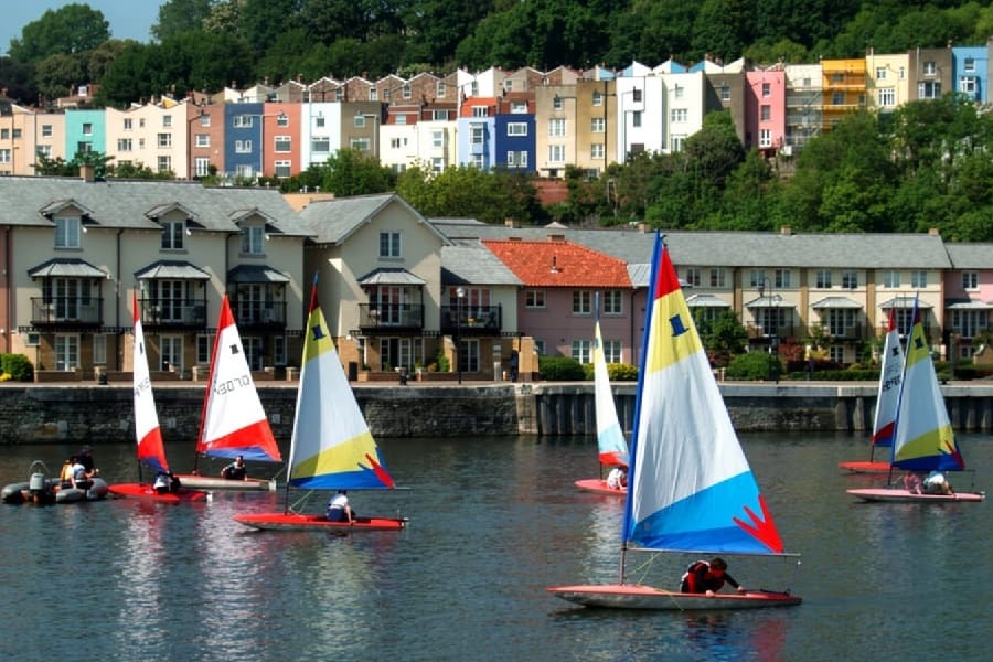 Bristol city centre in summer